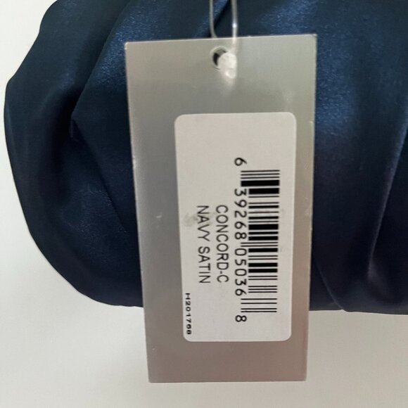 NINA Concord Navy Blue Satin Dress Clutch Purse ~ NEW w/tag and box - Picture 8 of 9